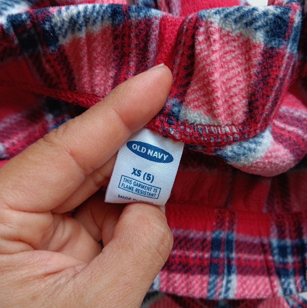 Old Navy kids fleece pajama bottoms, size XS (5)